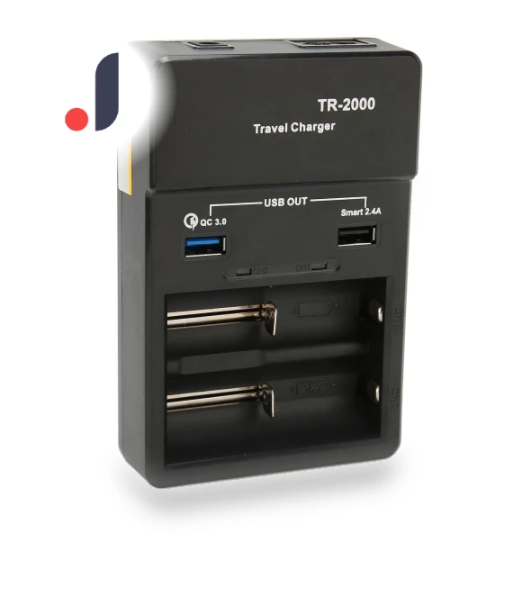 Smart 18650 Charger with USB QC3.0 Output — Chargers, OutsideWorld