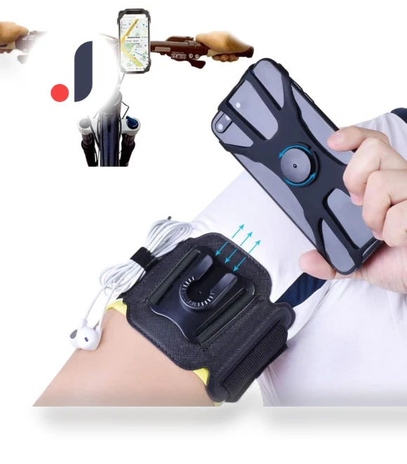 2 in 1 Cell Phone Armband for Running Detachable with Bike Phone Mount Silicone — Armbands, Songpenglin