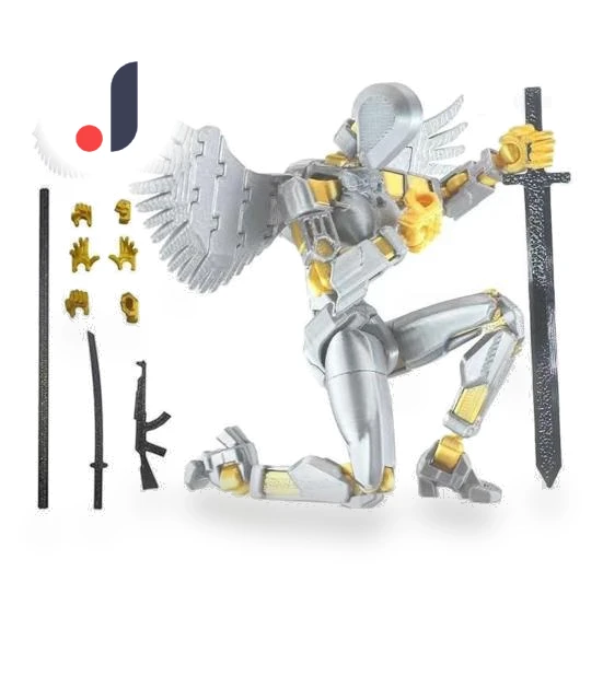 3D Printed Robot Figure with Accessories — Dolls & Figures, ophiuchus