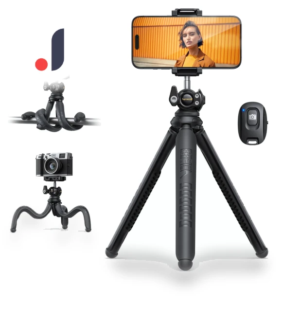 Flexible Smartphone Tripod Stand with Remote — Camera Supports, Lamicall