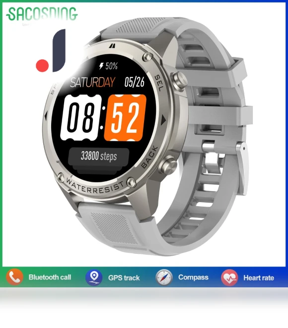 GPS Smart Watch with AMOLED Display — Location Tracking Devices, SACOSDING