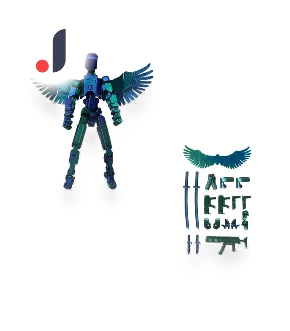 Multi-jointed Transformable Robot with Wings — Interactive Figures & Robots, Jimeim