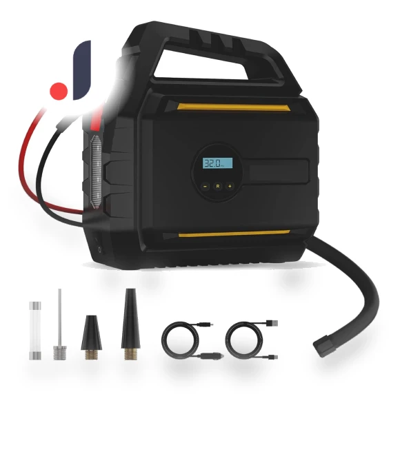 Smart Tyre Inflator with Jump Starter — Jump Starters, Navya Handicraft