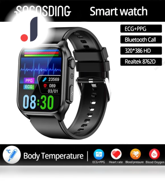 Smart Watch with NFC, ECG, PPG, and Health Monitoring — Smartwatches, SACOSDING