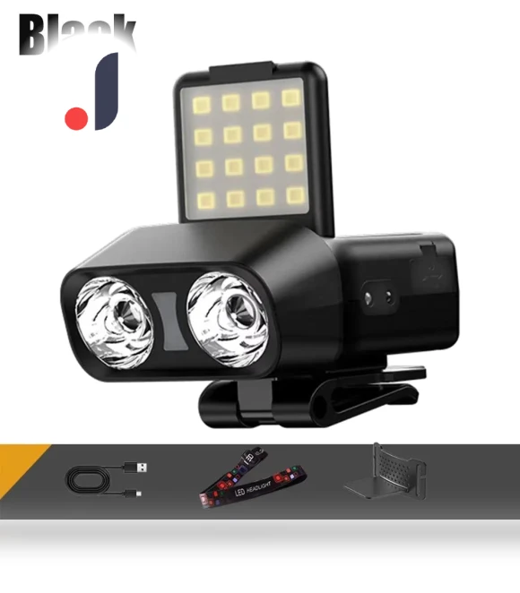 Ultra Bright Clip on Cap Light Rechargeable LED Sensor Headlamp — Flashlights, DC-HOME-3