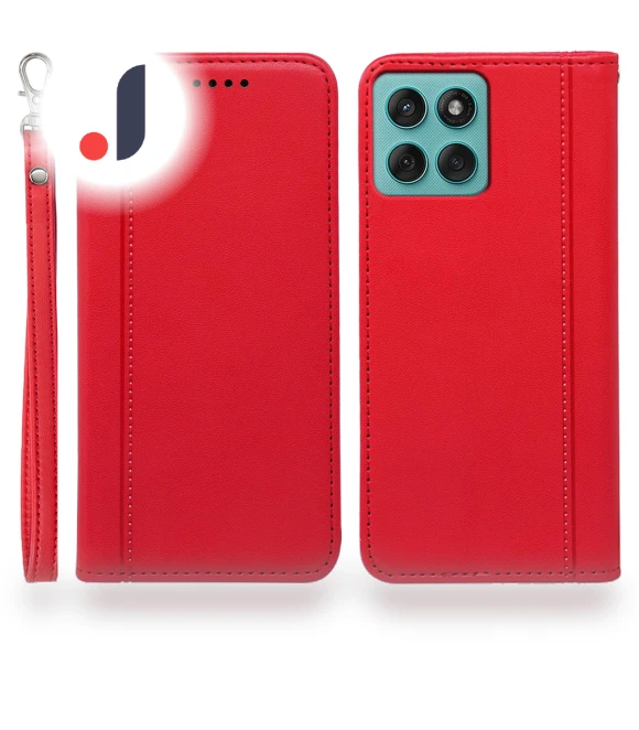Wallet Case Magnetic Closing PU Leather Phone Cover with Wrist Strap — Flip Cases, Smartwatch 2025
