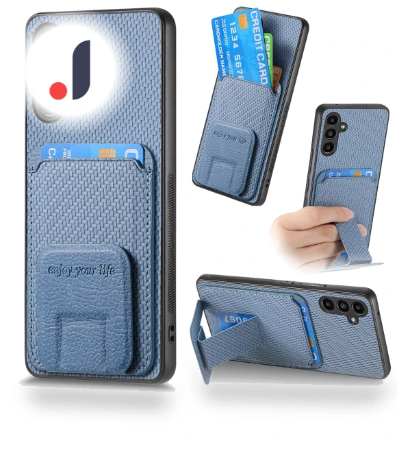 Folding Kickstand Leather Coated TPU Phone Cover — Screen Protectors, Smartwatch 2025