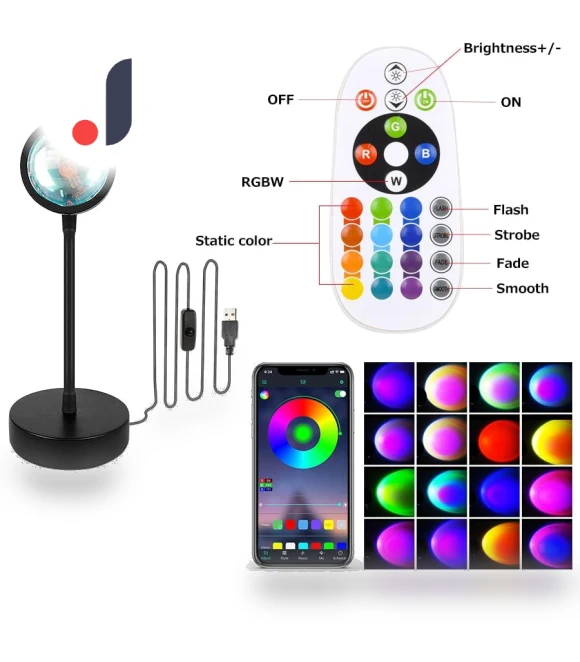 Smart Bluetooth Sunset Projection Lamp — Outdoor Light Projectors, Refreshing Home