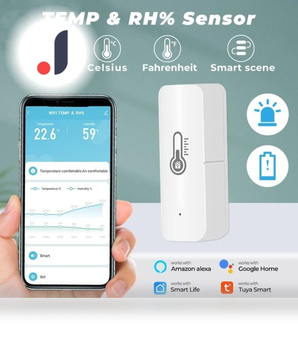 Smart Humidity and Temperature Sensor — Home Climate Control, Comfort Homeware