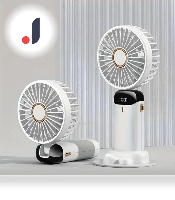 Universal 5-Speed Mini Fan with LED Display — Portable Cooling Solutions, Popular House