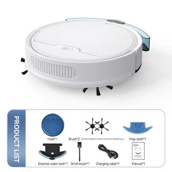 3-in-1 Sweeping and Vacuuming Wireless Vacuum — Smart Cleaning Robots, Modern Home Furnishing