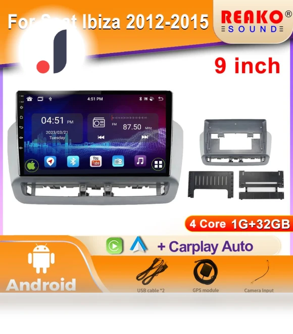 Android Auto Radio Car Multimedia Video Player — Stereo Receivers, Reakosound