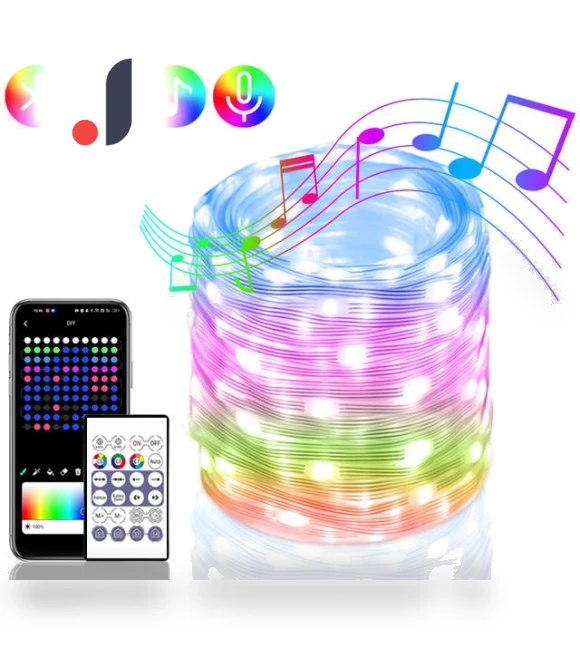 Christmas Tree RGB Smart Bluetooth Lights — String Lights, 1Traveling