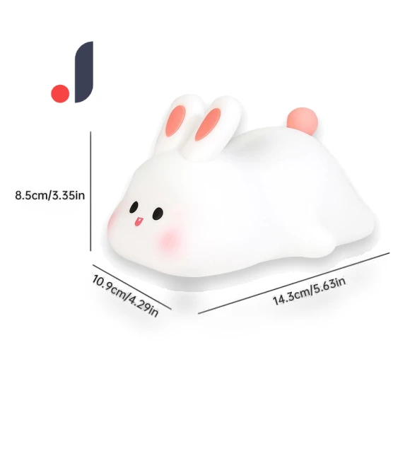 Cute LED Night Light with Touch Sensor in Rabbit Shape — Night Lights, Factory Discount Outlet