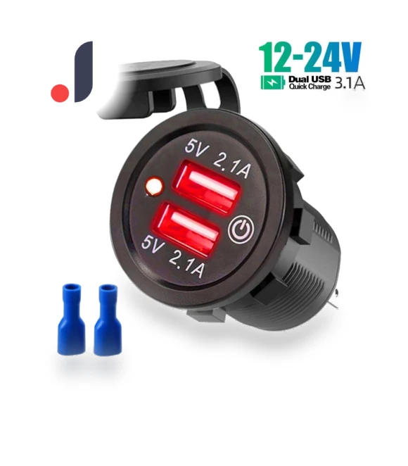 Dual USB 4.2A 12-24V Car Charger — Vehicle Power Solutions, Cars Auto Home