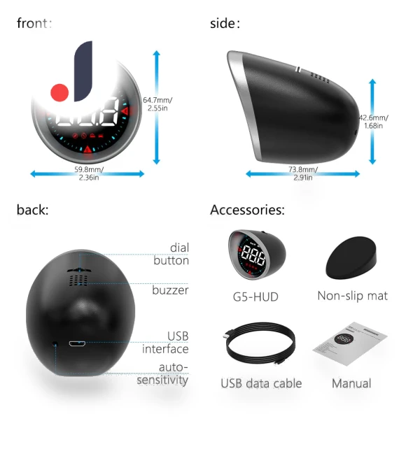 GPS HUD Speed and Mileage Smart Digital Meter — Navigation & GPS Accessories
