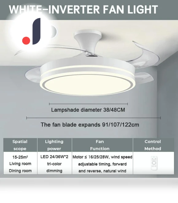 Modern Smart Ceiling Fan with LED Light — Ceiling Fan Lighting Solutions, The Romantics