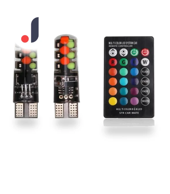 RGB LED T10 W5W Car Lights — Vehicle Safety Signals, RuJia Home Decor