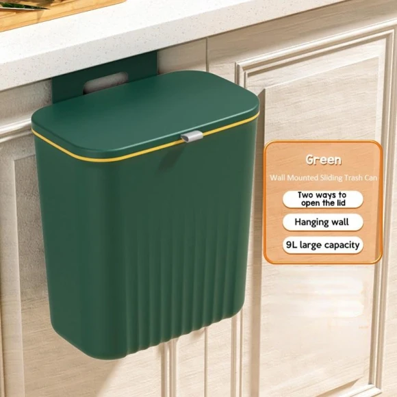 Wall-mounted trash bin 9L for kitchen cabinet storage — Kitchen Cans, DC-Home-2