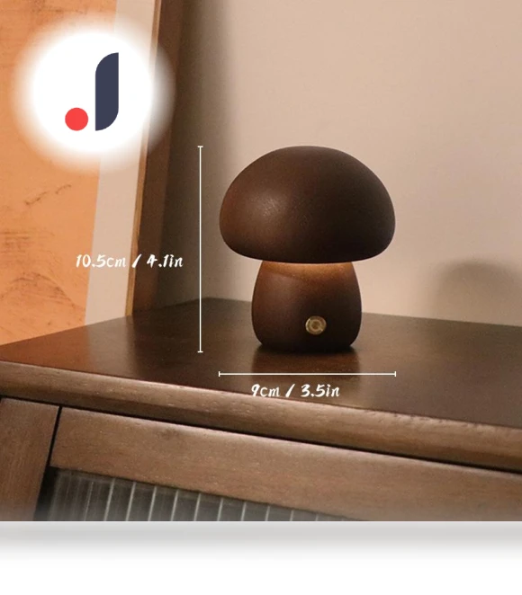 Wooden Mushroom Night Light — Nightstands, Your Warm Home