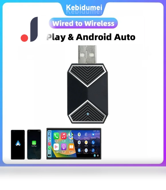 2 In 1 Wireless CarPlay Android Auto AI Box Adapter — Phone Accessories, RuJia Home Decor