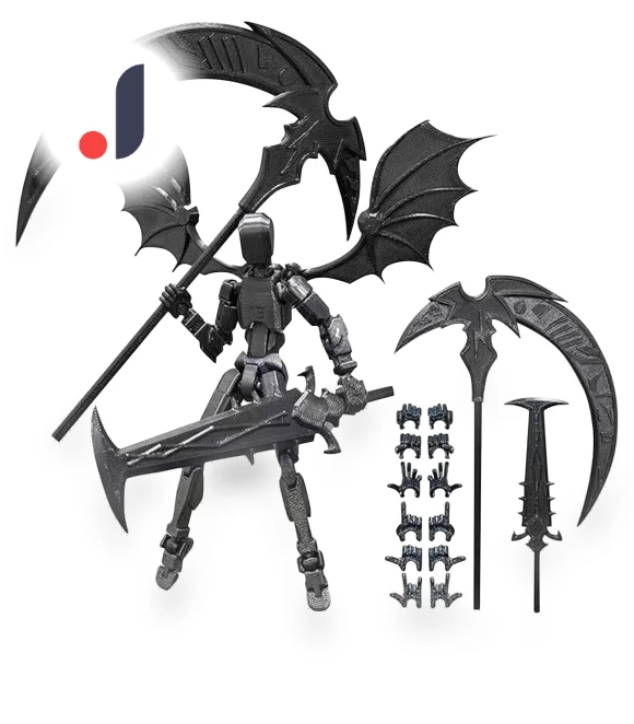 3D Printed Mobile Robot Titan Doll Set — Collectible Statues, Salted Chicken