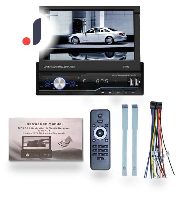7-inch 1 Din Android Car Stereo with Touch Screen — Stereo Receivers, A Auto Parts Mall