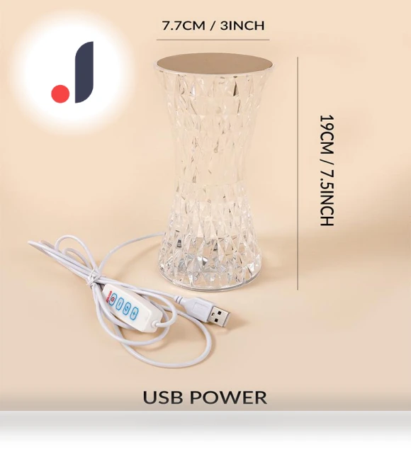 Crystal Scandinavian Style LED Desk Lamp — Desk & Table Lighting, TOP HOME