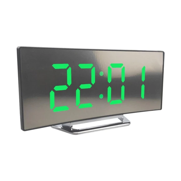 Curved LED Electronic Clock with Sleep Temperature — Clocks, Purely Home Goods