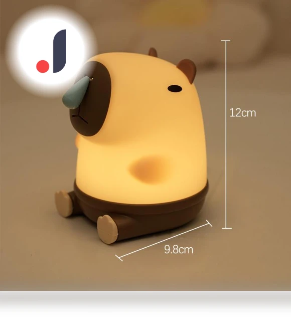 Cute Capybara Night Light — Night Lights, Elegant Living House