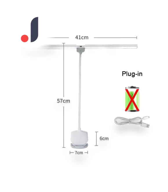 Dual Head LED Desk Lamp with Clamp and Touch Control — Study & Desk Lighting, Elegant Living House
