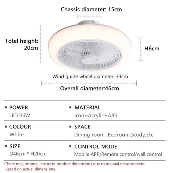 LED Ceiling Fan with Smart Remote Control — Ceiling Fans, Good Household Items