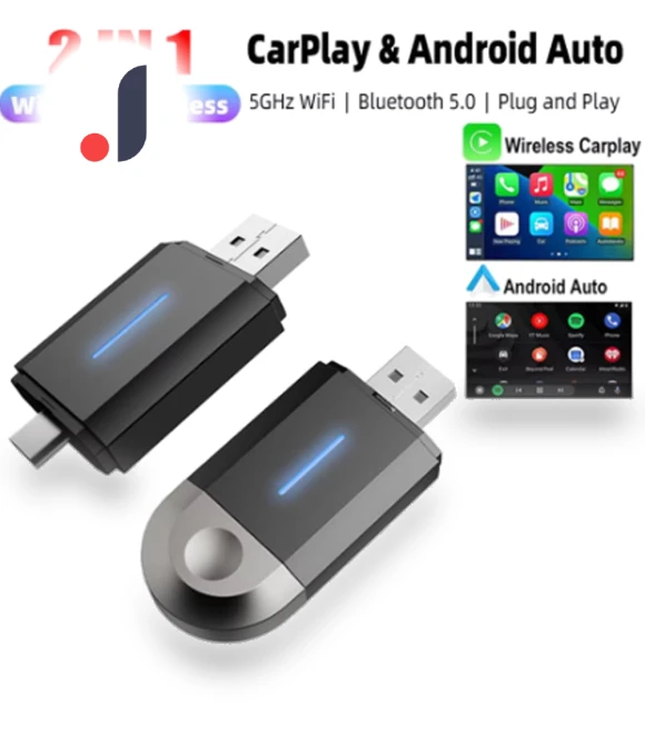 Mini AI Box Wireless CarPlay Android Auto Adapter — Car Essentials, A Auto Parts Mall