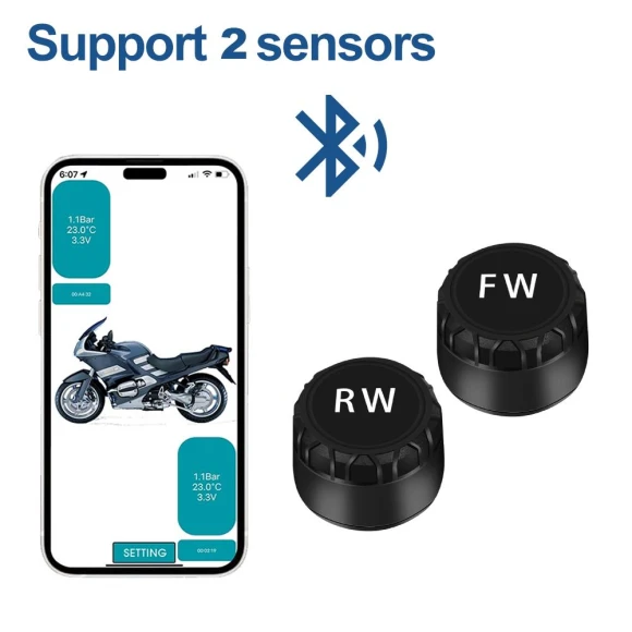 Motorcycle Tire Pressure Monitor System — Alarm Systems, RuJia Home Decor