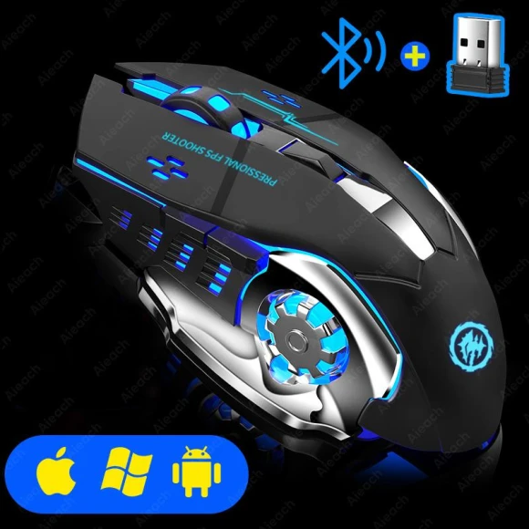 Rechargeable Wireless Gaming Mouse — Mouse Pads, Super Dream Home