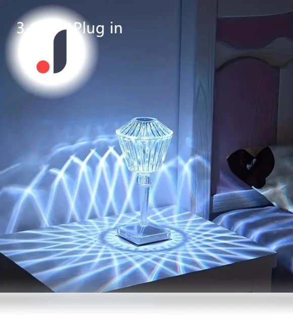Rose Diamond Table Lamp — Standing Lights, Elegant Living House