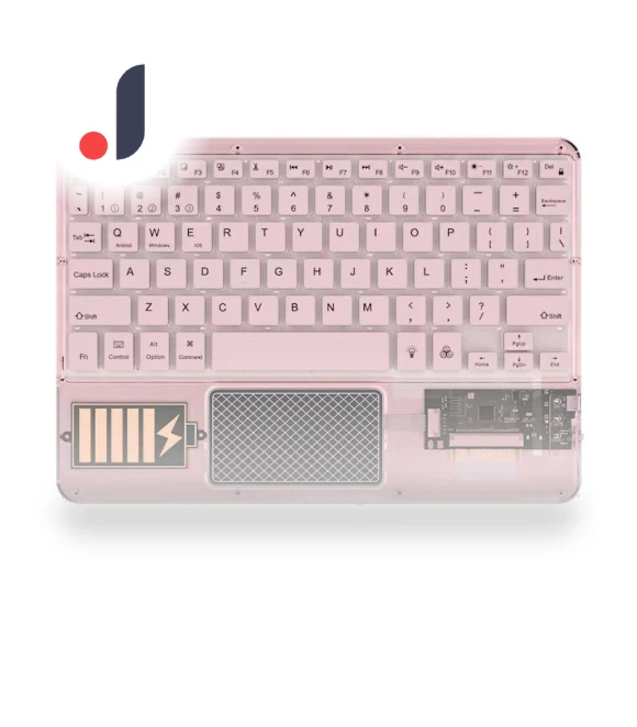 Transparent RGB Bluetooth Keyboard with Touchpad — Keyboards, Bellatrix