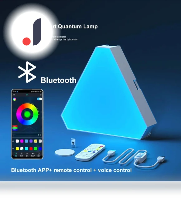 Triangular Quantum LED Lamp RGB Wall Light — Creative Lighting Solutions, Wrigleys