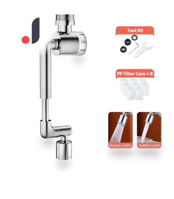 Universal Rotating Robotic Arm Faucet Extender — Aerators, GYROBALL
