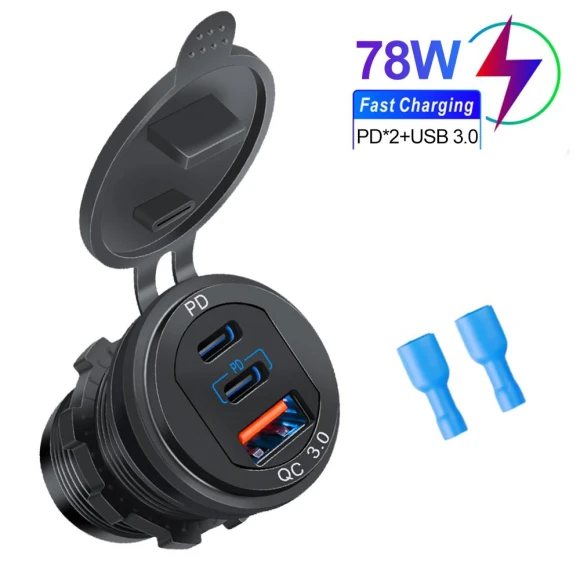 Waterproof Car Charger with PD and QC3.0 USB Type-C Ports — Chargers, IKEA Supermarket