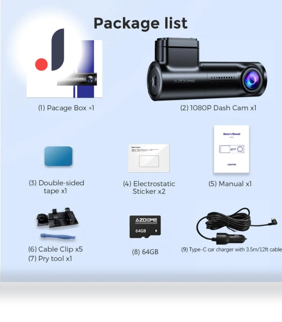 Wi-Fi Dash Cam with Parking Mode — Dashboard Cameras, AZDOME