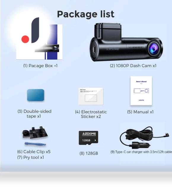 Wi-Fi Dash Cam with Parking Mode — Dashboard Cameras, AZDOME