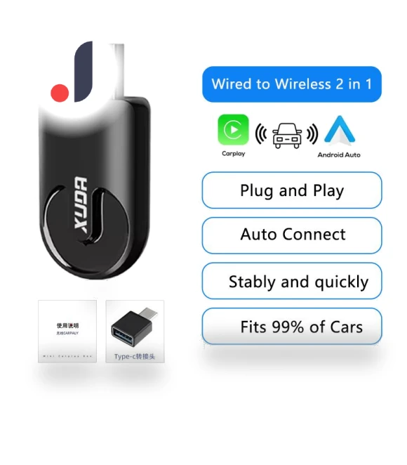 Wireless Carplay & Android Auto Box 2 in 1 — Stereo Receivers, A Auto Parts Mall