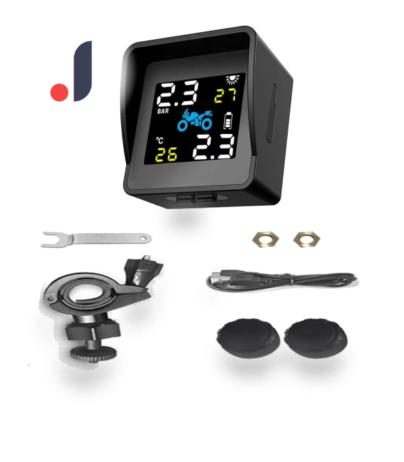 Wireless Solar-Powered Motorcycle Tire Pressure Detector — TPMS Sensor Replacements, RuJia Home Decor