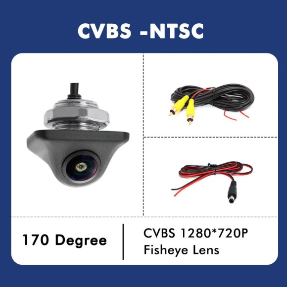 180° Fisheye Golden Lens AHD Car Rear View Camera — Rearview Cameras for Cars, A Auto Parts Mall