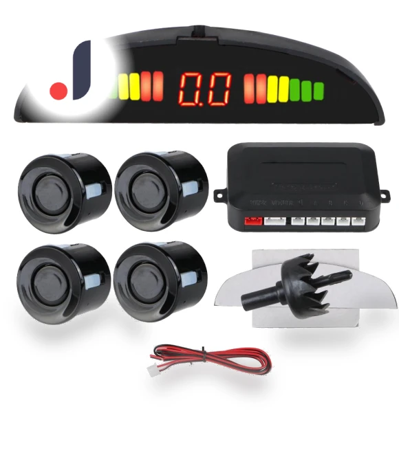 4 Sensors Buzzer Distance Monitor Reverse Backup Radar LCD Display Car Parking Sensor Kit — Rearview Safety Systems, Build My Home