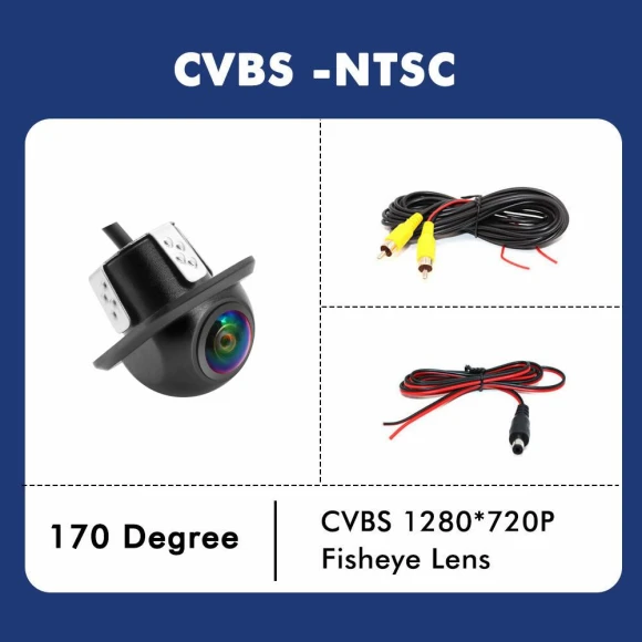 4K 180 Degree Fisheye Lens Car Rear View Camera — Rearview Cameras for Cars, A Auto Parts Mall