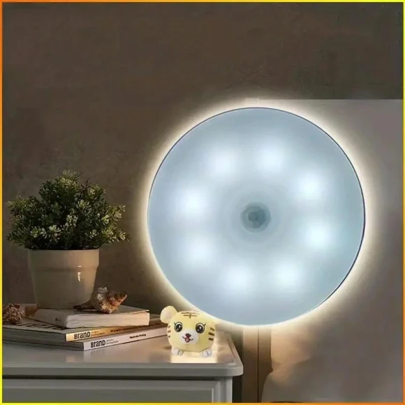 Round 8-LED Motion Sensor Night Light — Night Lights, Build My Home