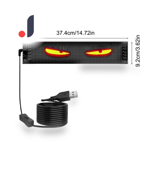 Smart Car LED Display Devil Eyes for Windshield — Light Kit, A Auto Parts Mall