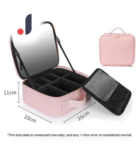 Smart LED Cosmetic Bag with Mirror — Cosmetic Cases, KITCHEN-MALL